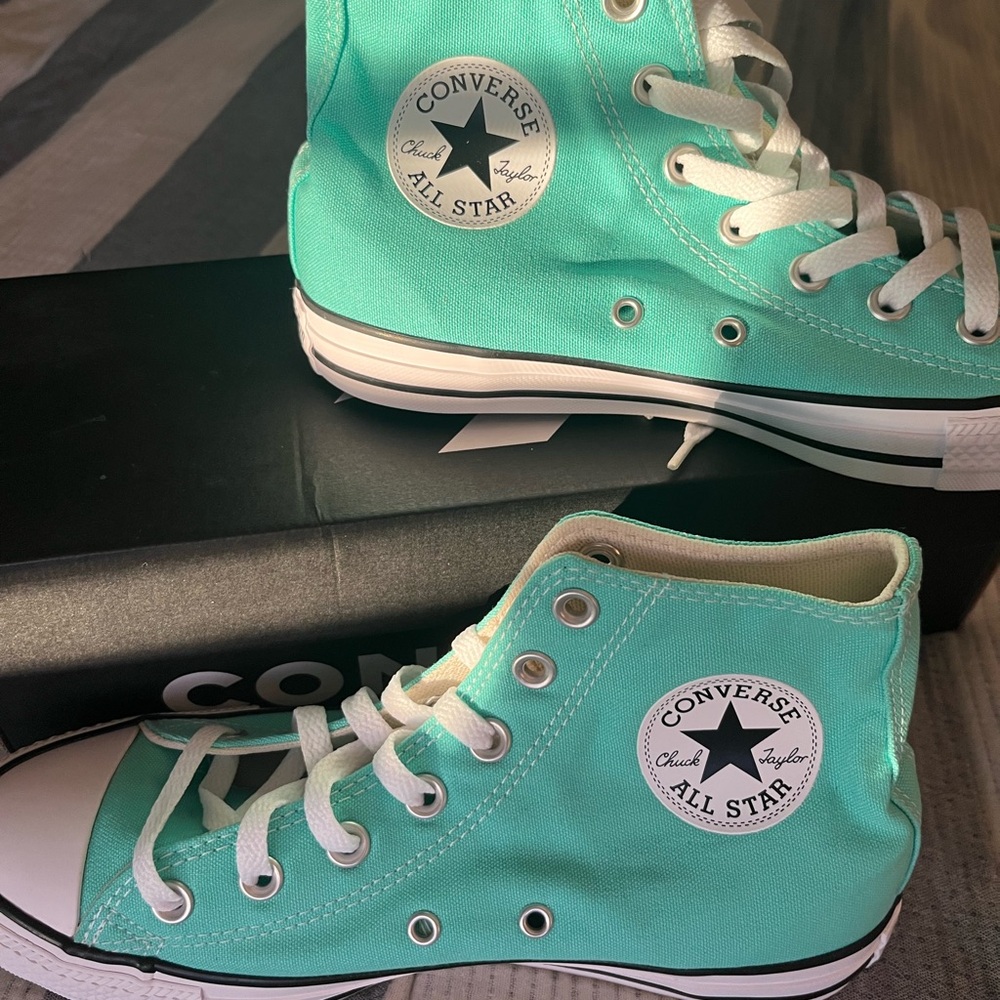 Converse Unisex High-Top Sneakers - Teal aqua blue - Picture 3 of 5